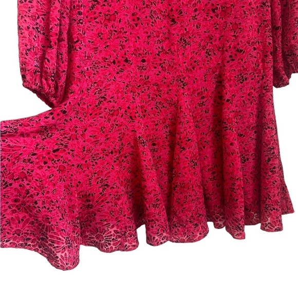 Alice + Olivia Women’s Floral Print Mini Dress Ruffle Flowy Size 2 - Picture 3 of 6